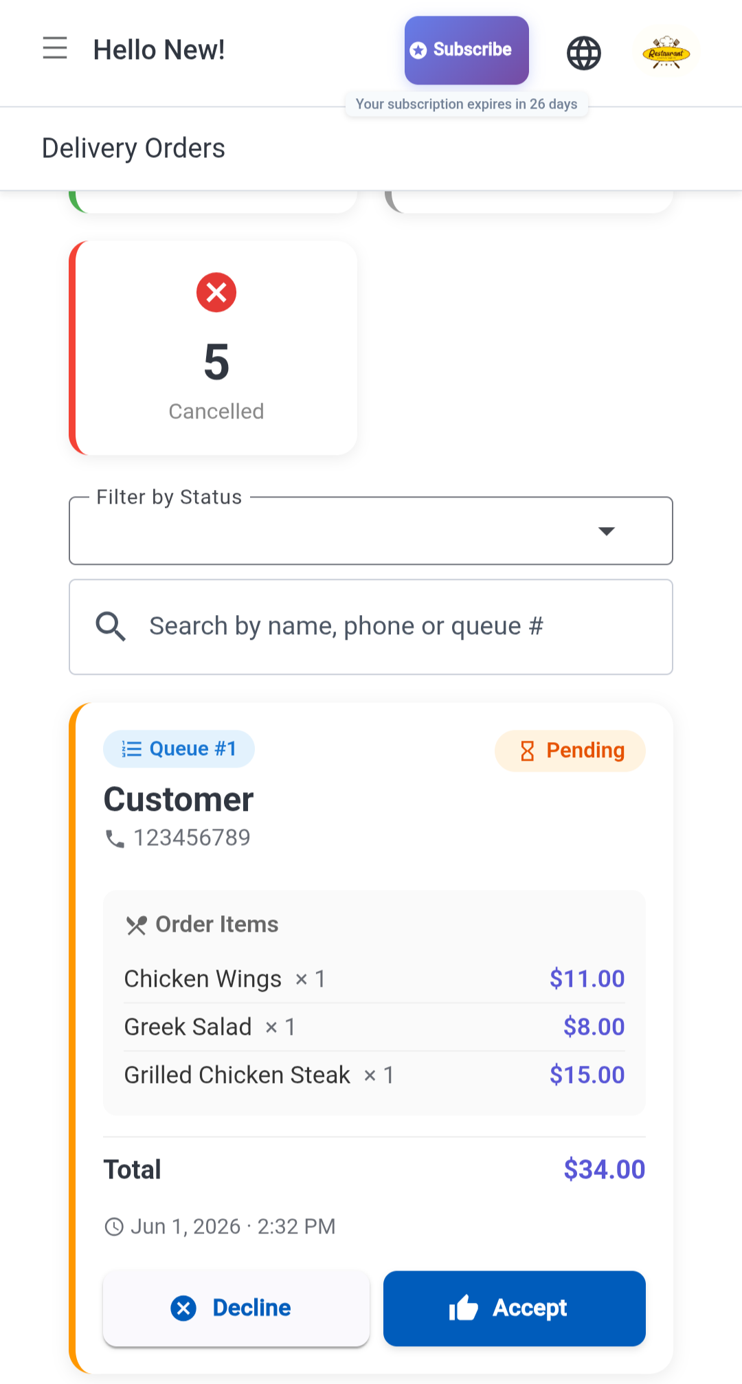 Delivery Tracking