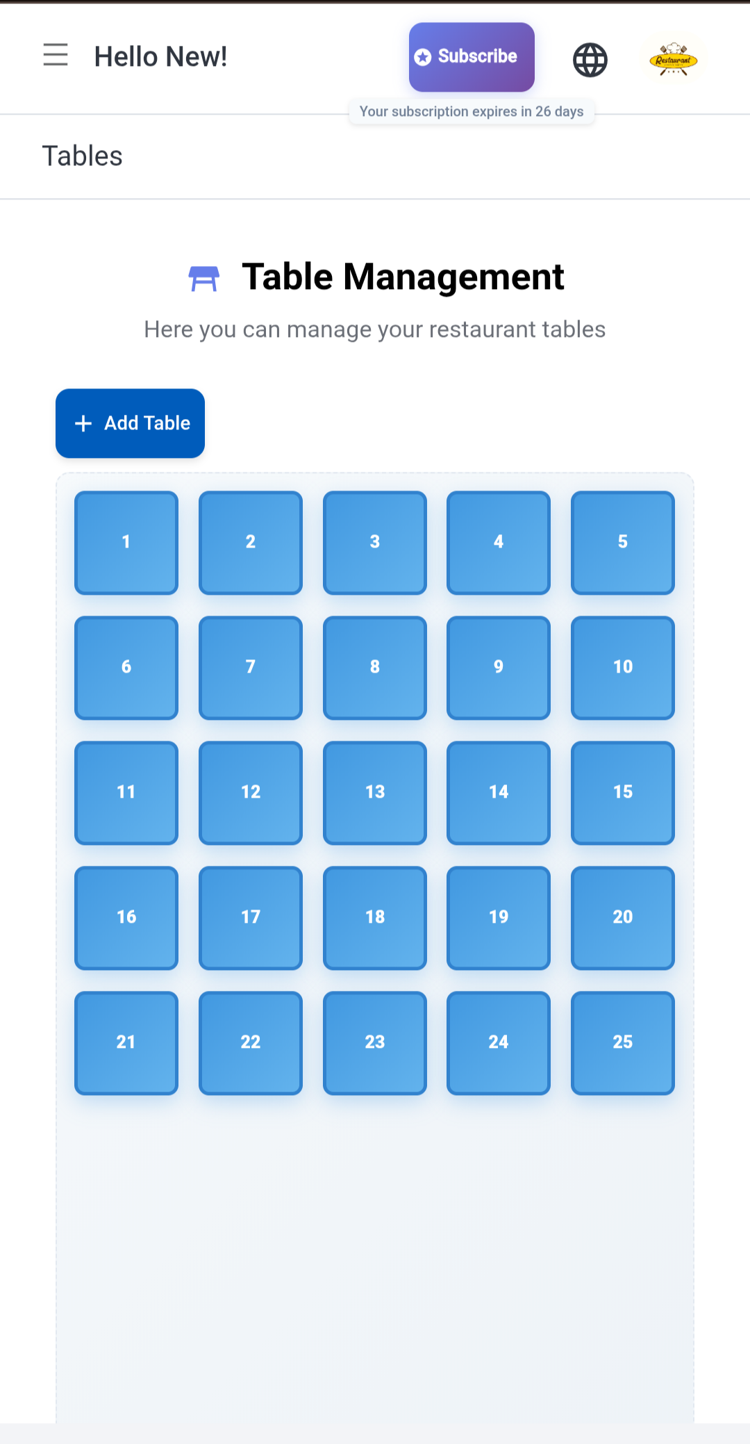 Table Management